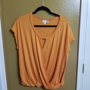 M.S.S.P Orange Women's Casual Short Sleeve 